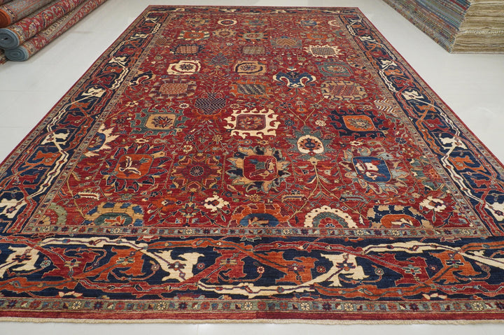 11x17 Red Bidjar Afghan Hand Knotted Oriental Rug