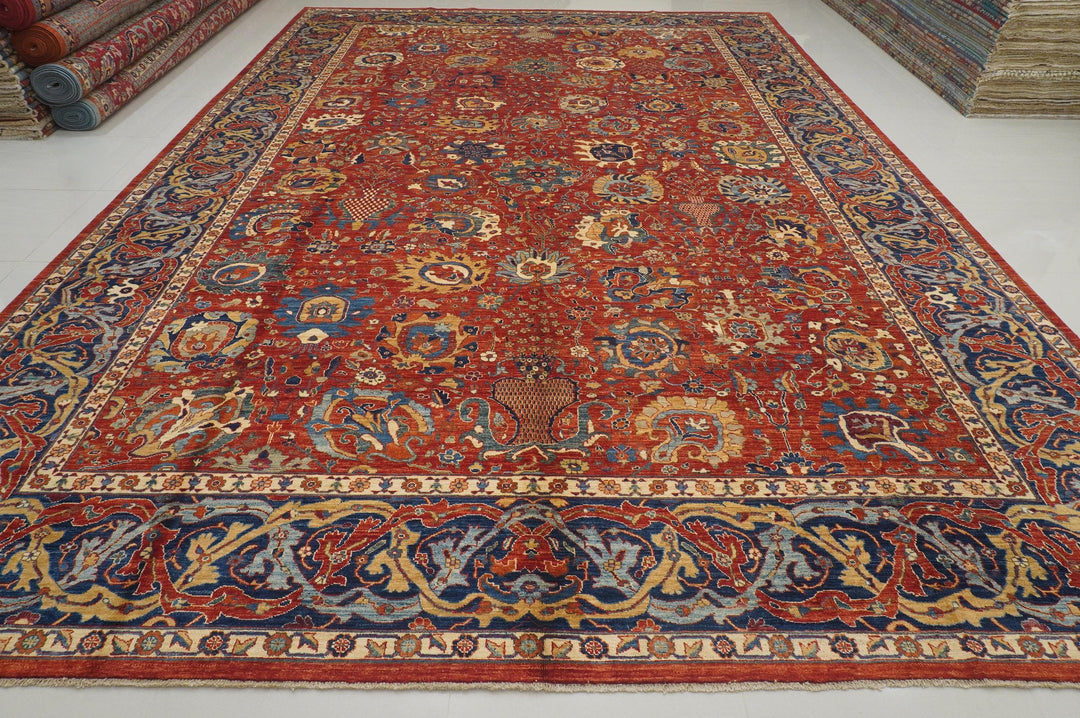 12x18 Red Bidjar Afghan Hand knotted Oriental Rug