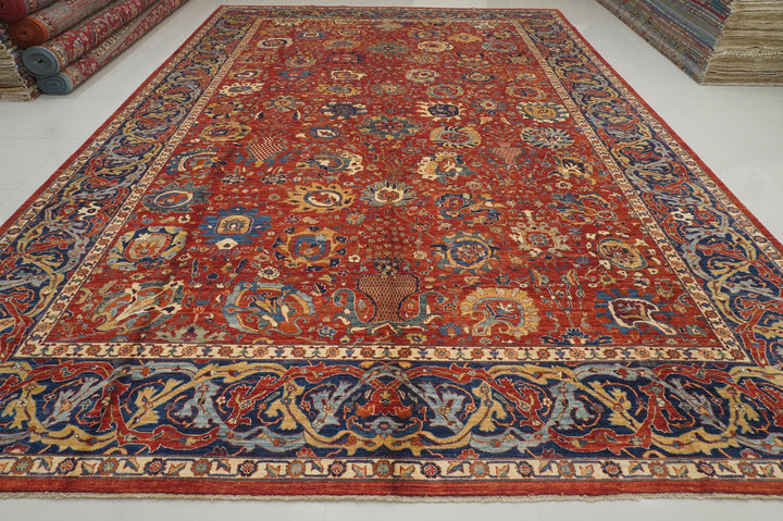 12x18 Red Bidjar Afghan Hand knotted Oriental Rug