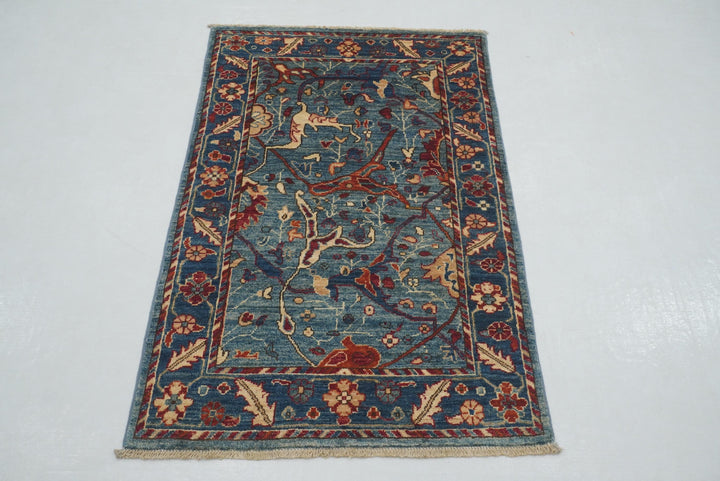 3x4 Blue Bidjar Afghan Hand knotted Oriental Rug