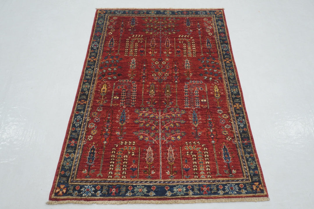 3x5 Red Bakhshaish Afghan Hand Knotted Oriental Rug