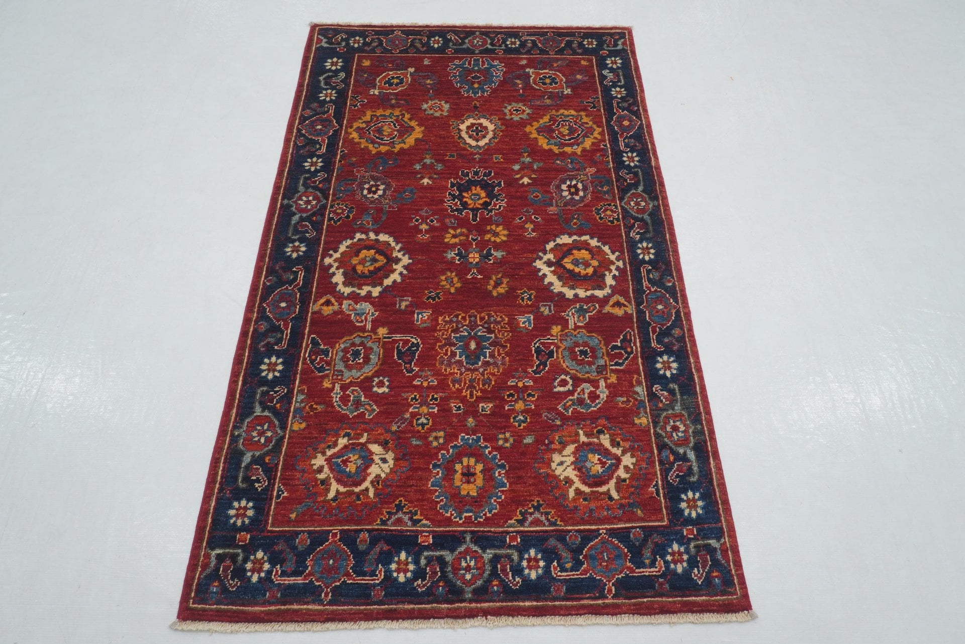 3x5 Red Bidjar Afghan Hand knotted Oriental Rug