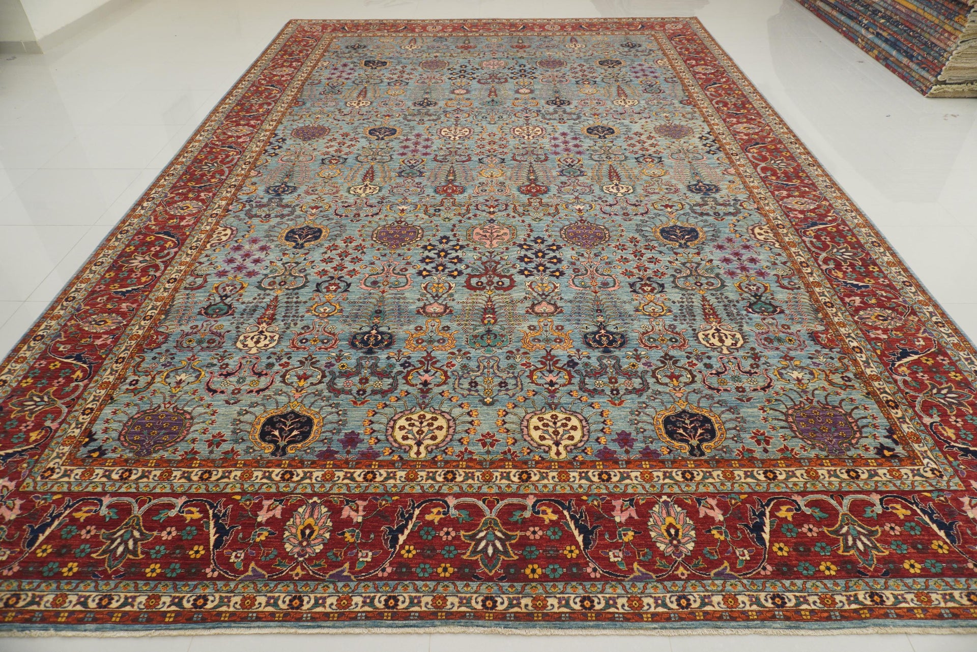 12x18 Blue Bidjar Afghan Hand knotted Oriental Rug
