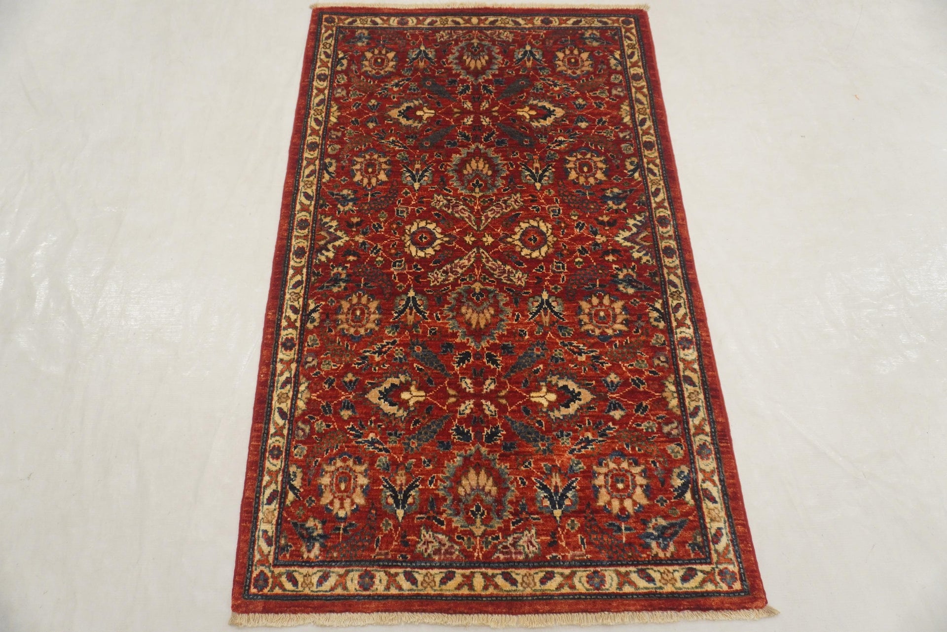 3x4 Red Herati Bidjar Afghan Hand knotted Rug
