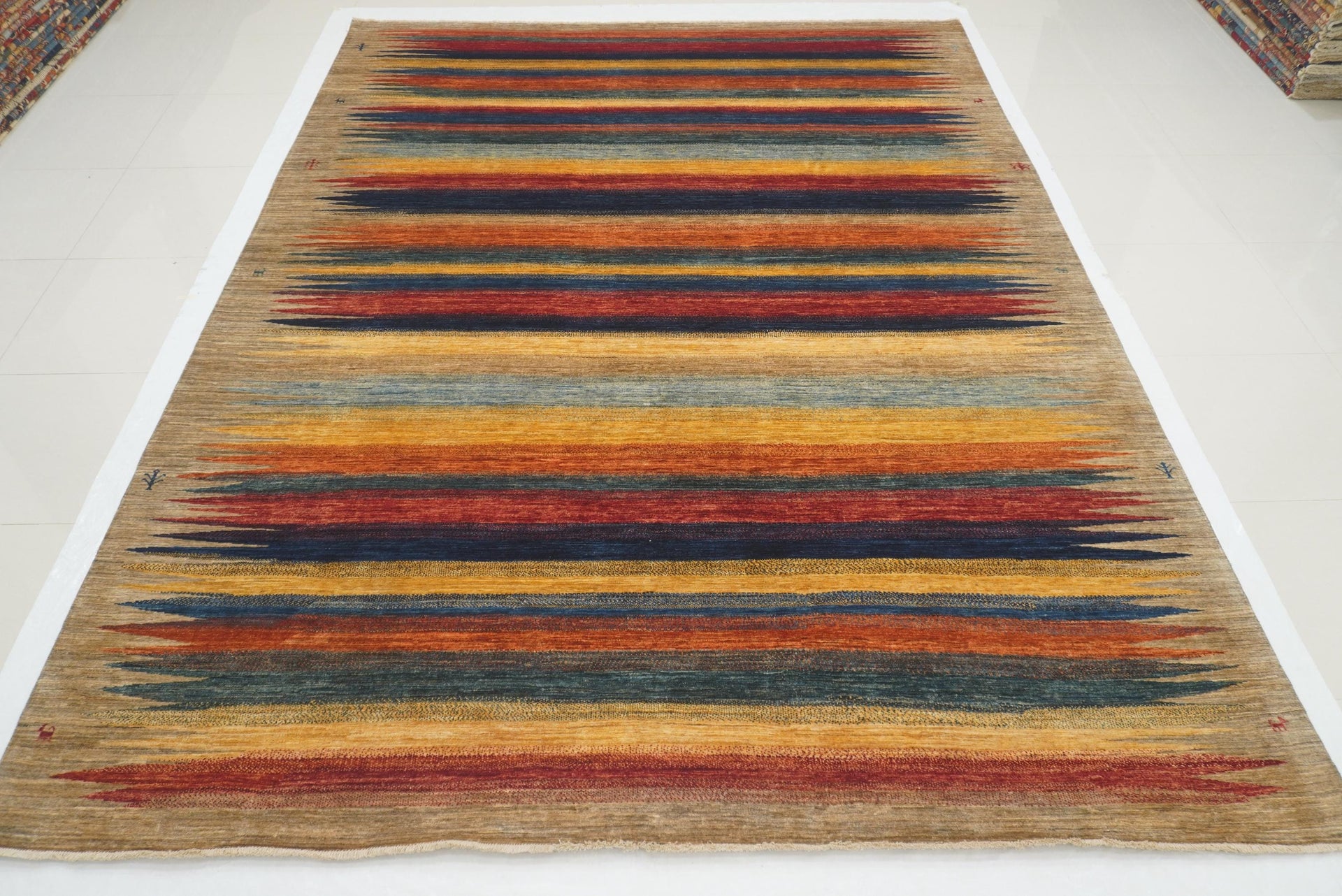 10x13 ft Gray Gabbeh Afghan Hand knotted Rug