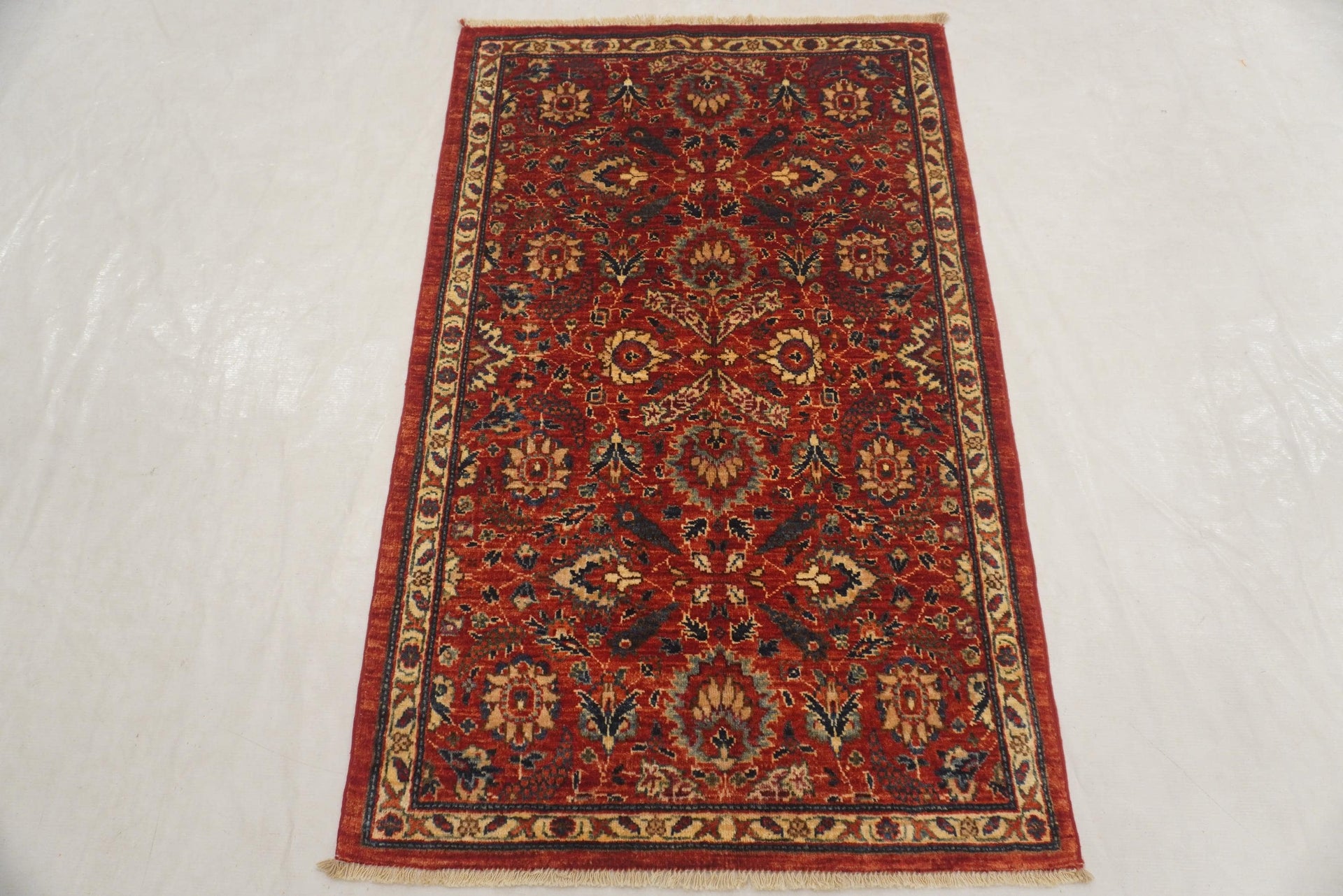 3x4 Red Herati Bidjar Afghan Hand knotted Rug