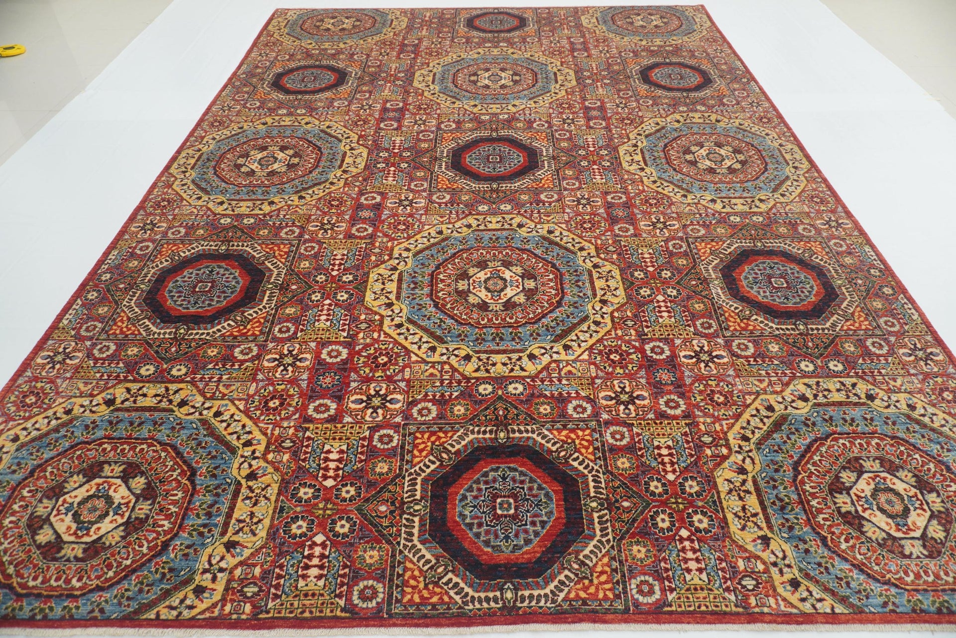 10x14 Red Mamluk Hand Knotted Rug