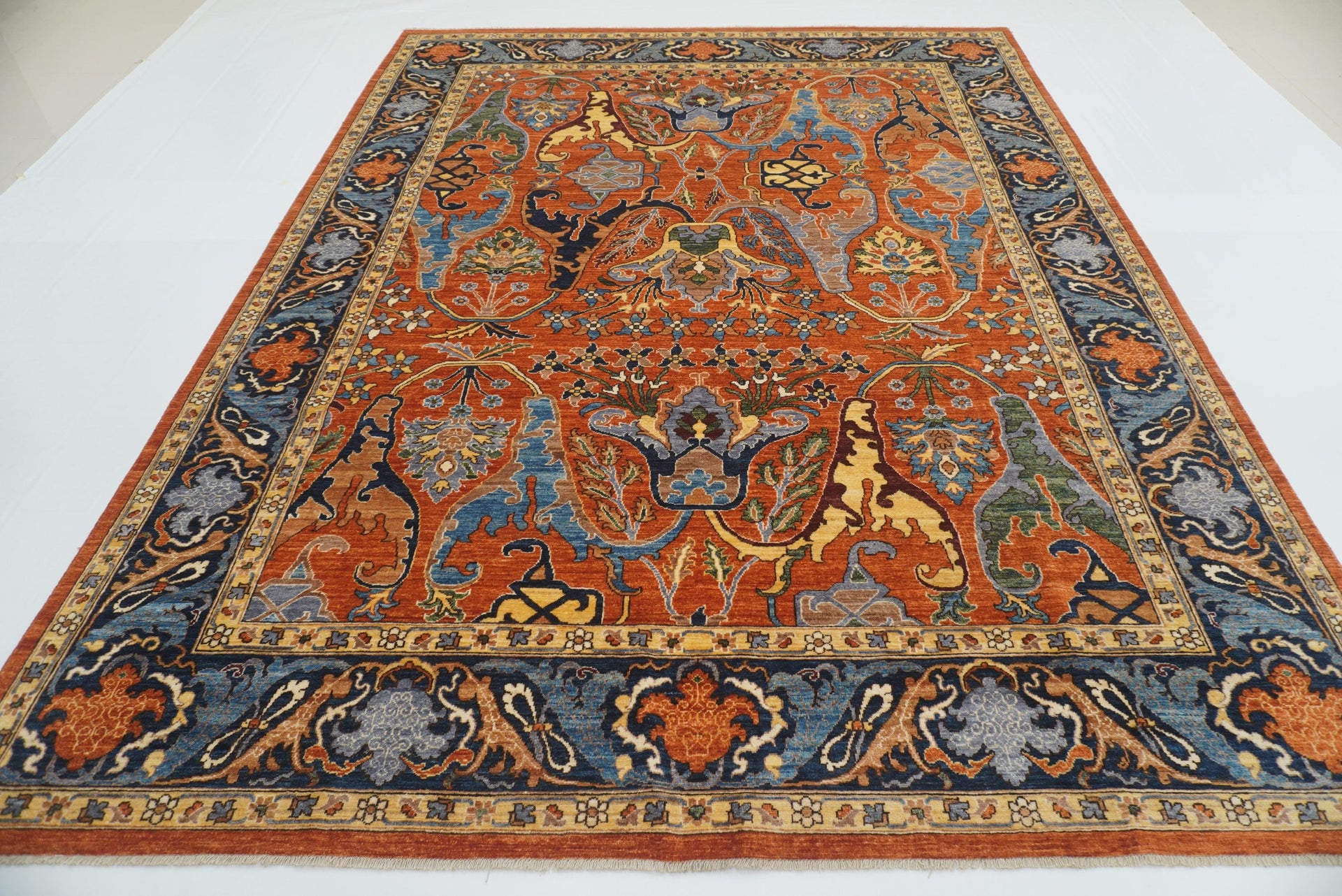 9x12 Rusty Red Bidjar Afghan Hand-Knotted Rug