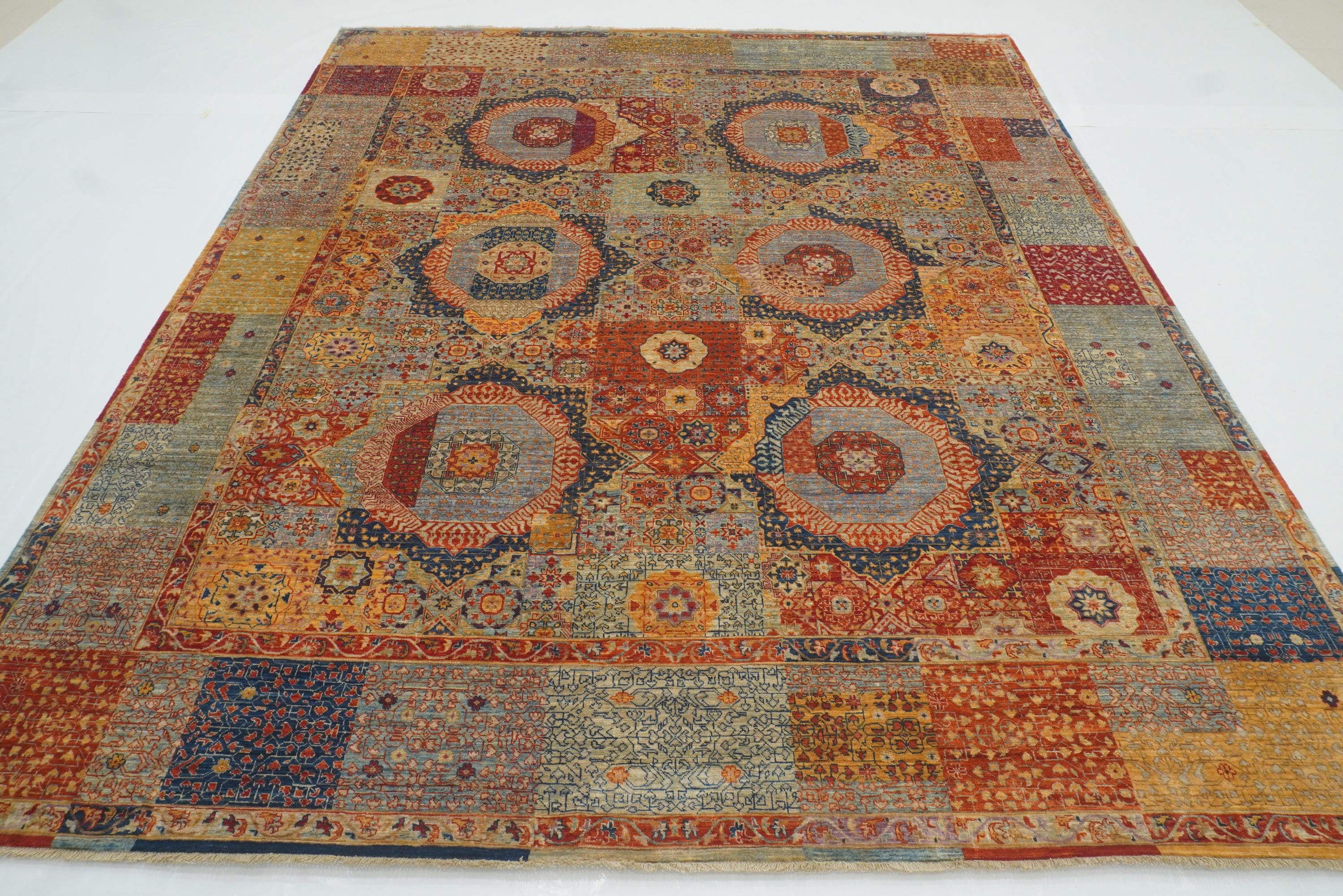 8x10 Multicolor Mamluk Hand Knotted Wool Oriental Rug - Yildiz Rugs