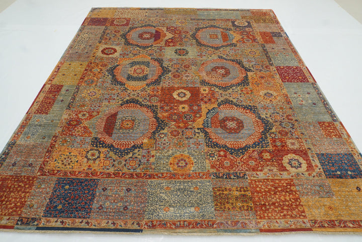 8x10 Multicolor Mamluk Hand Knotted Wool Oriental Rug - Yildiz Rugs