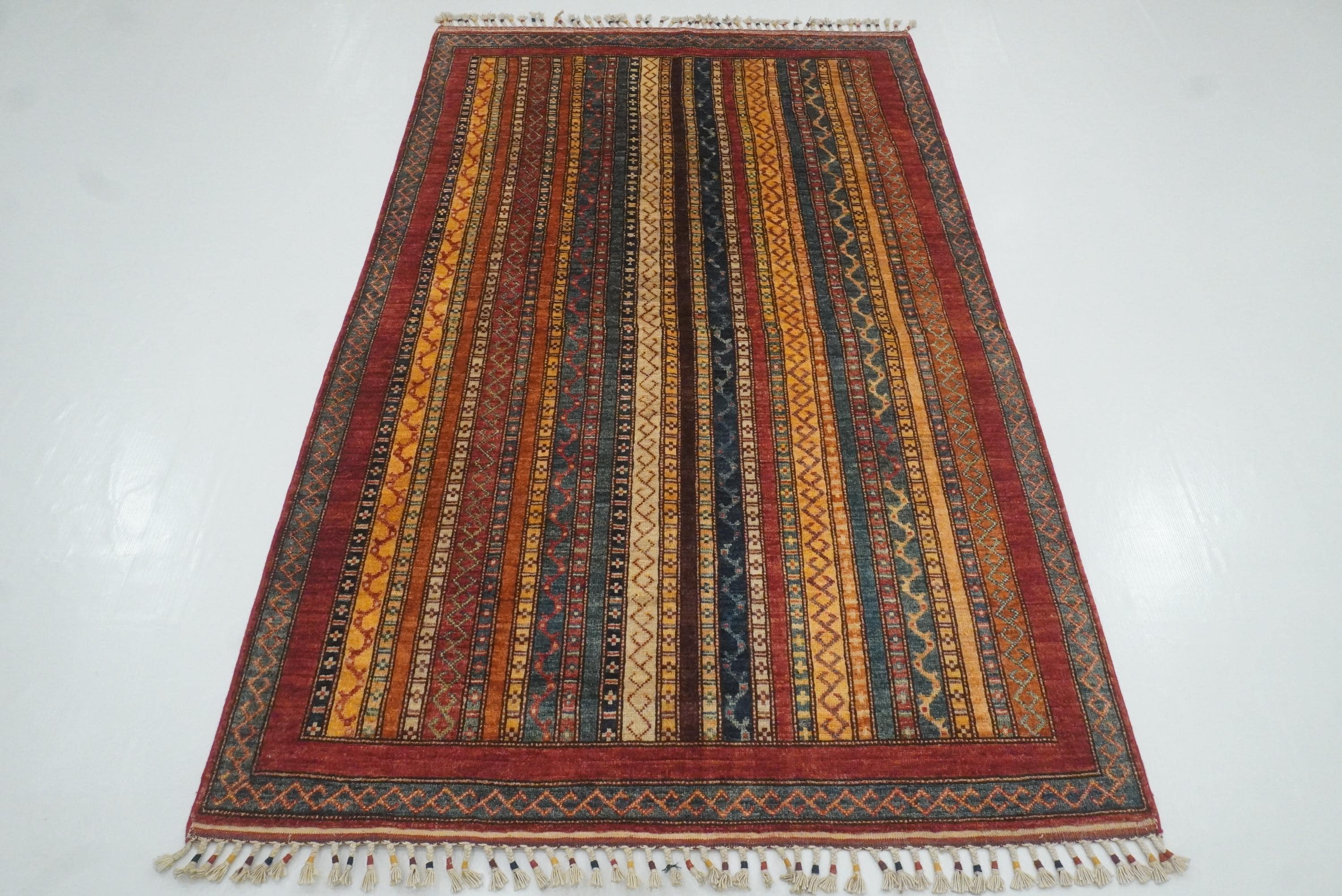 4x6 Red Shawl Hand Knotted Wool Rug - Yildiz Rugs