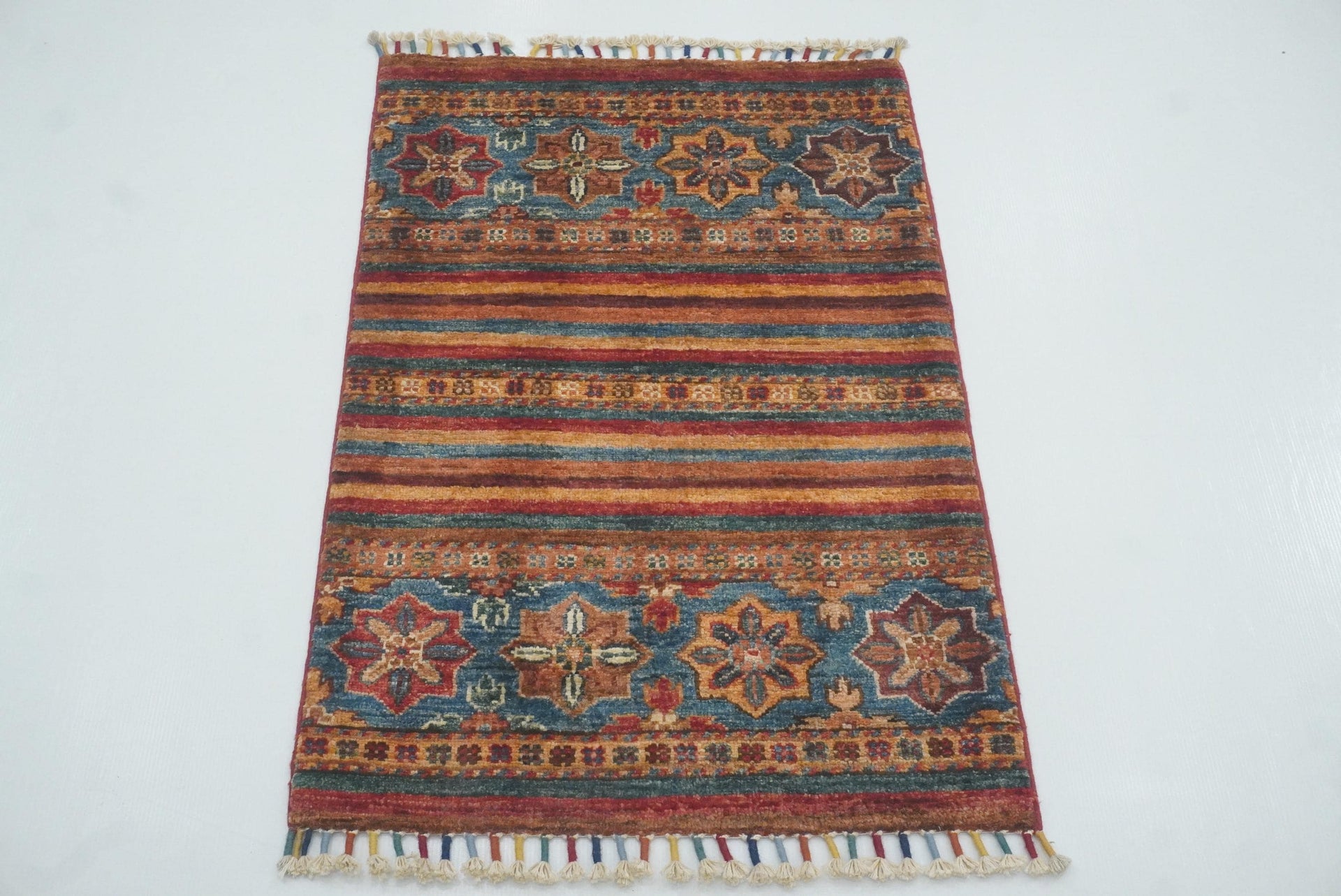 2x3 Red Khorjin Afghan Hand knotted Rug - Yildiz Rugs