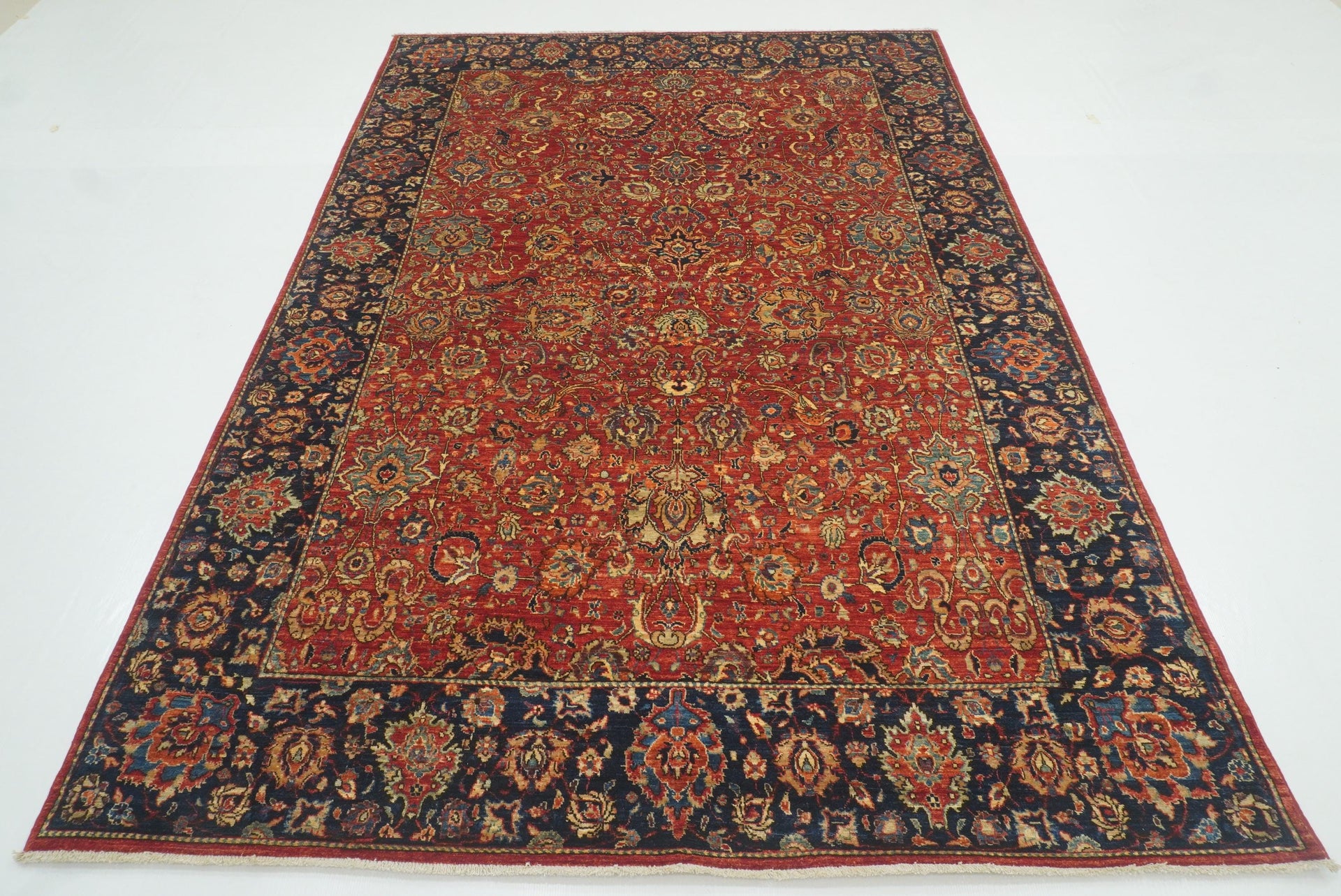 6x9 Red Afghan Hand Knotted Oriental Rug - Yildiz Rugs