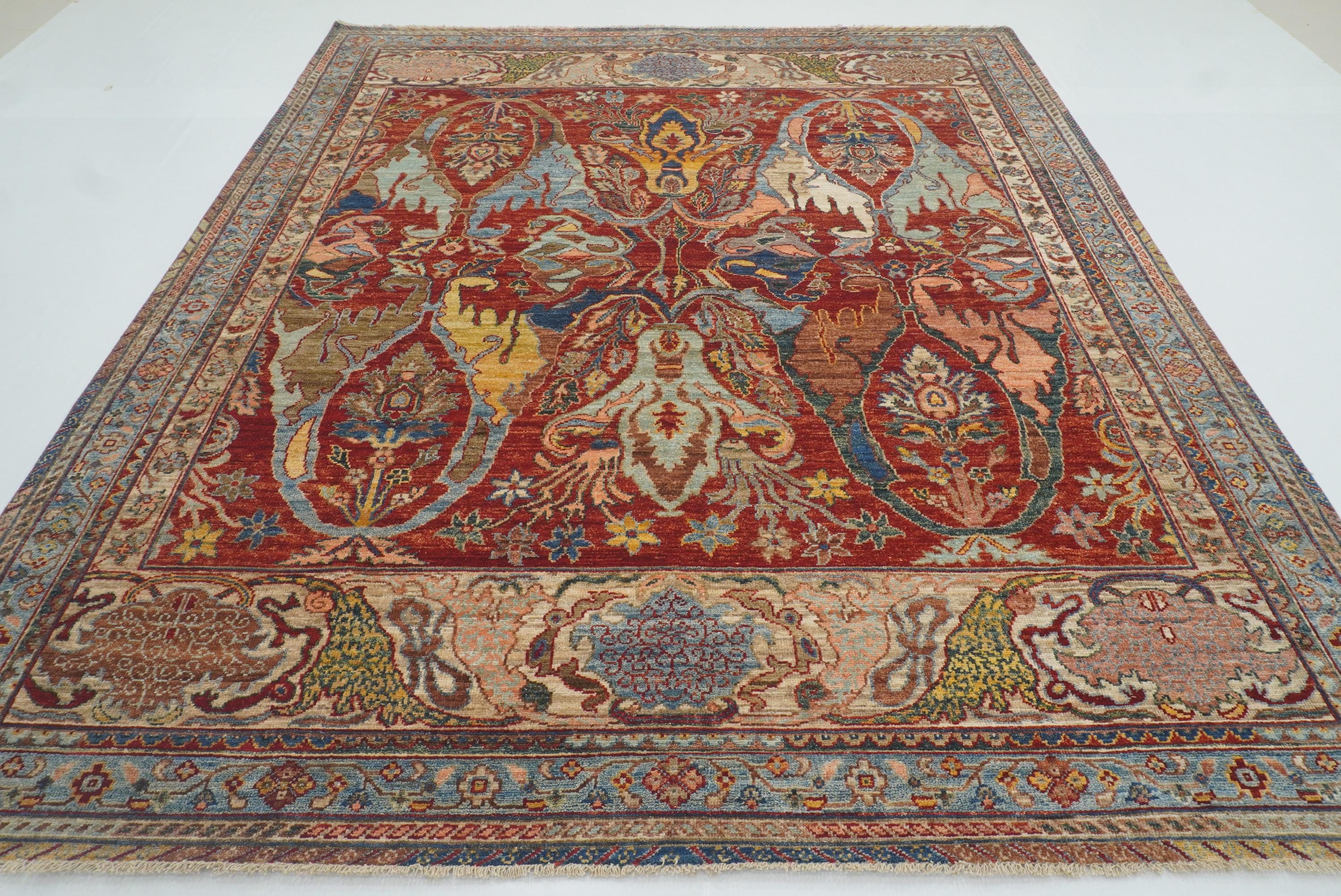 8x10 Red Bidjar Afghan Hand knotted Oriental Rug - Yildiz Rugs