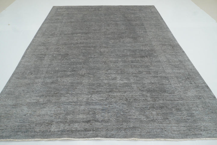 8x10 Overdyed Oushak Slate Gray Hand-Knotted Oriental Rug - Yildiz Rugs