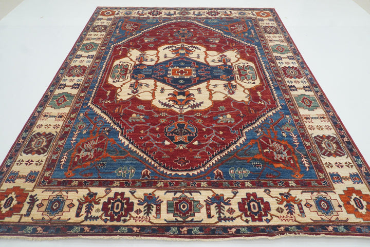 8x10 Serapi Red Hand Knotted Afghan Oriental Rug - Yildiz Rugs