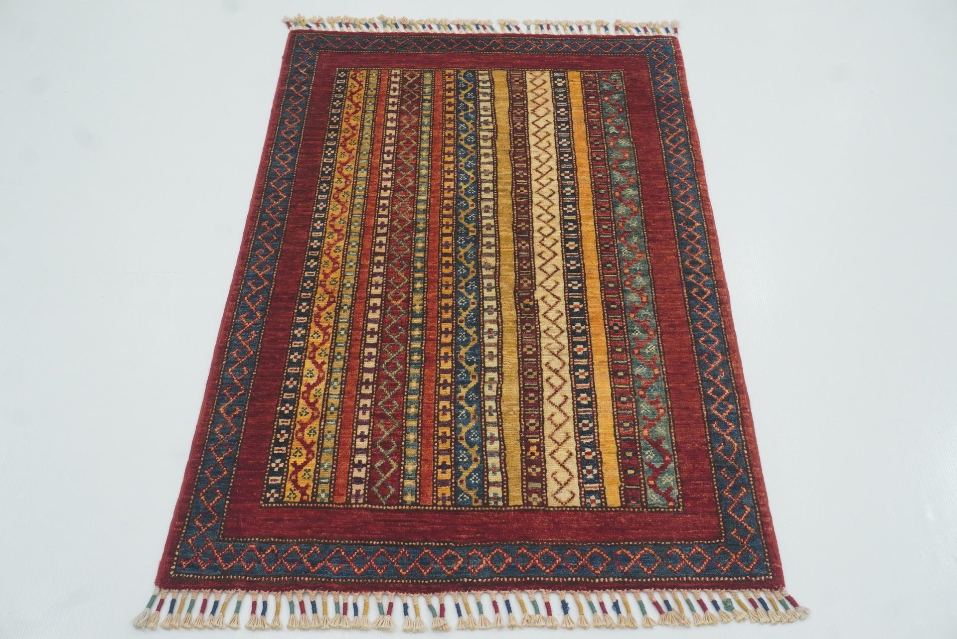 3x4 Red Turkish Style Hand knotted Rug - Yildiz Rugs
