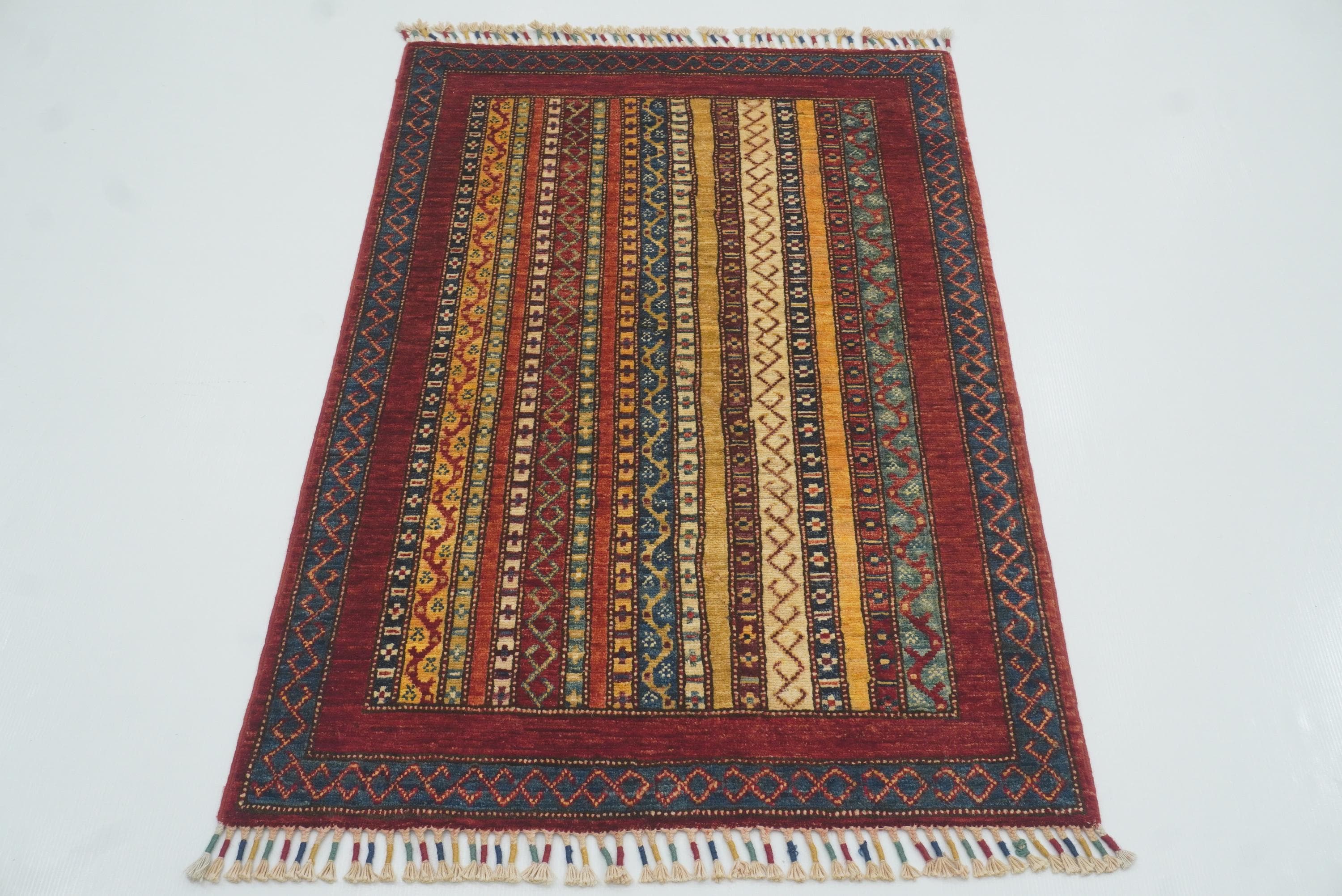 3x4 Red Turkish Style Hand knotted Rug - Yildiz Rugs