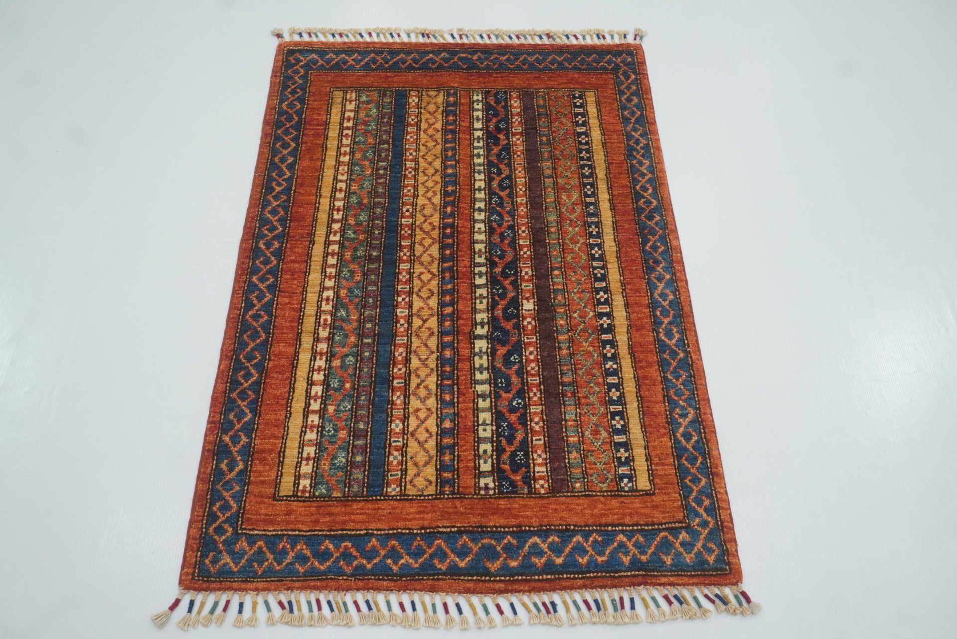 3x4 Rust Orange Turkish Style Hand knotted Rug - Yildiz Rugs
