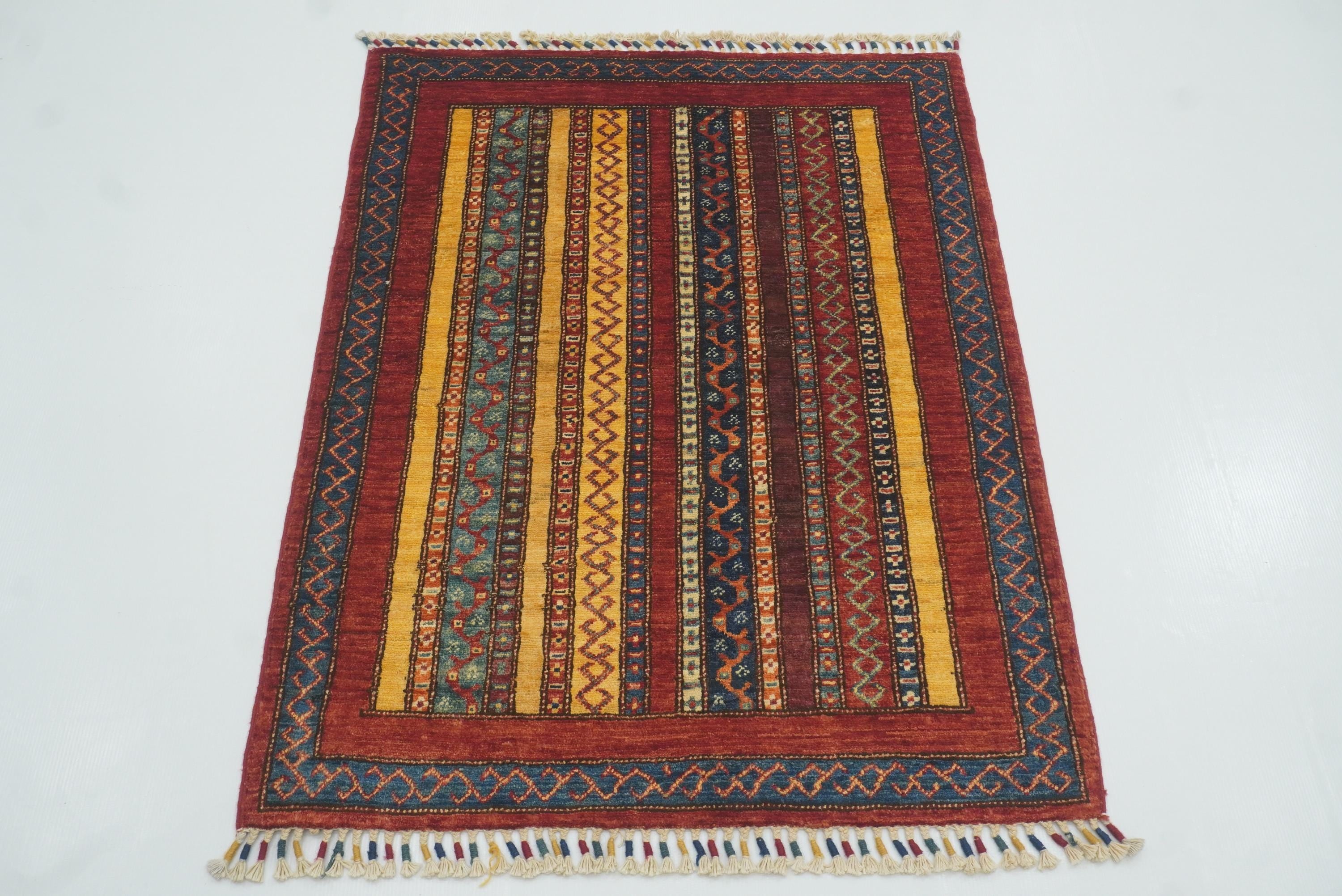 3x4 Red Turkish Style Hand knotted Rug - Yildiz Rugs