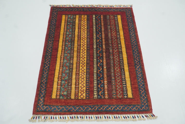 3x4 Red Turkish Style Hand knotted Rug - Yildiz Rugs