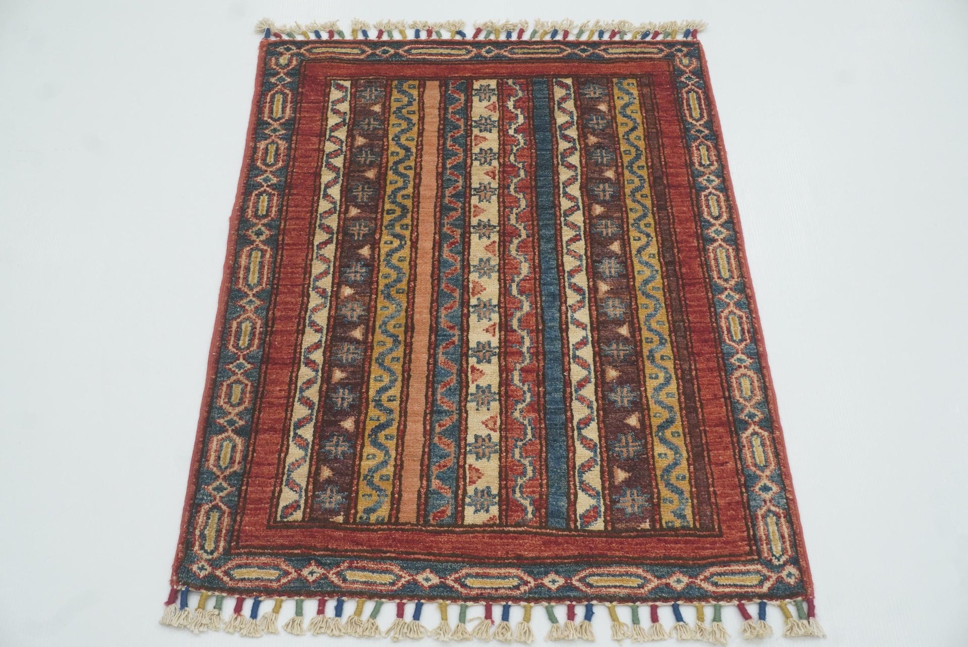 2x3 Red Turkish Hand-Knotted Wool Rug - Yildiz Rugs