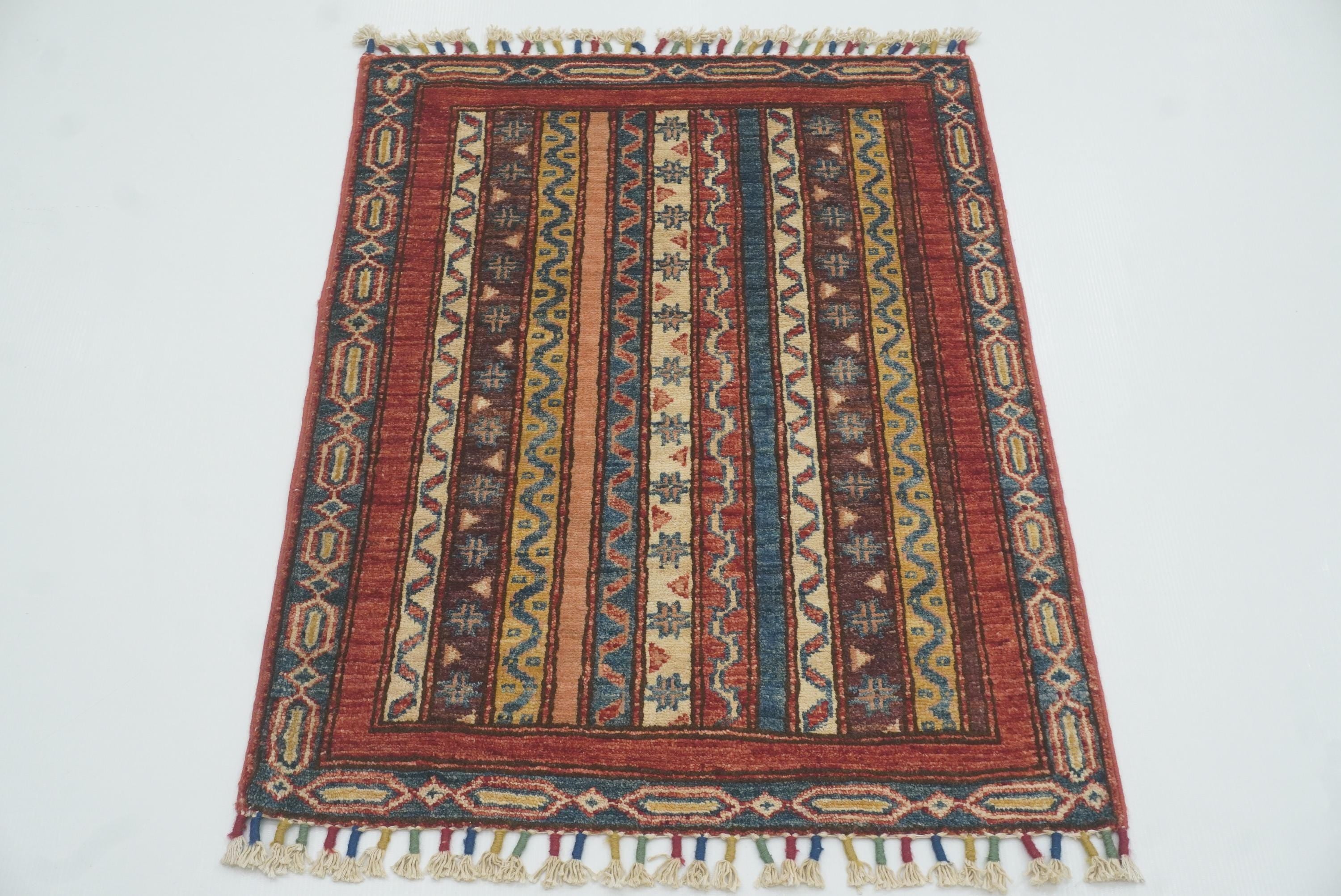 2x3 Red Turkish Hand-Knotted Wool Rug - Yildiz Rugs