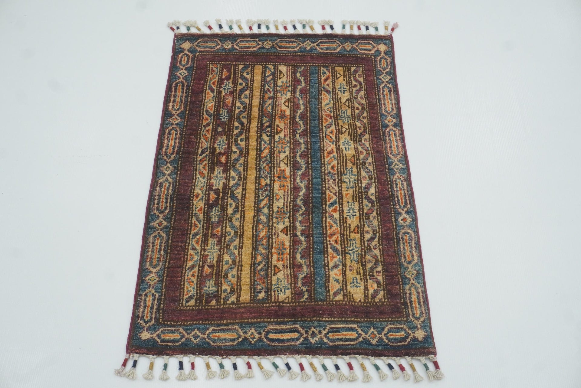 2x3 Purple Turkish Hand-Knotted Wool Rug - Yildiz Rugs
