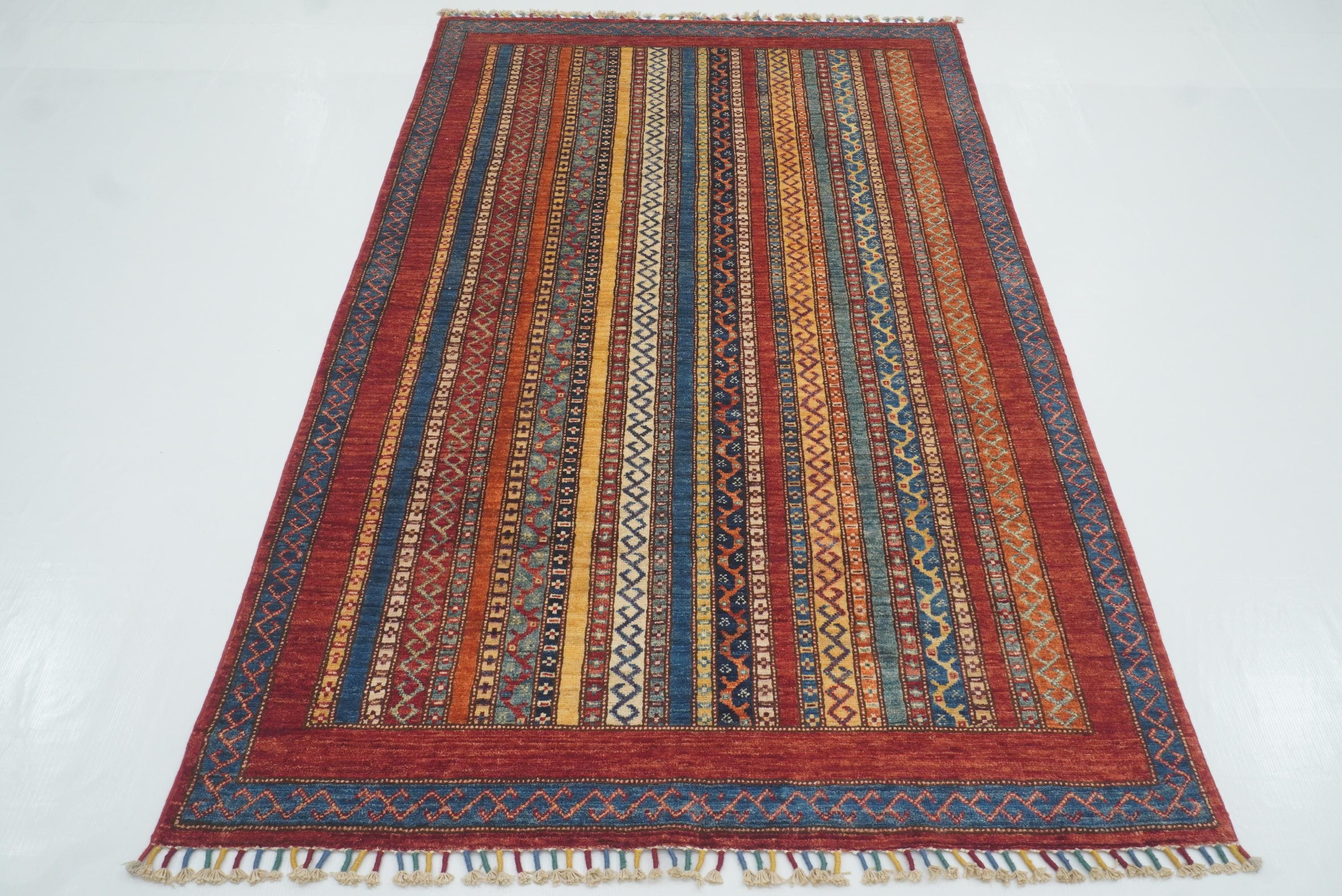 4'x6'6" Red Shawl Hand Knotted Tribal Wool Rug - Yildiz Rugs