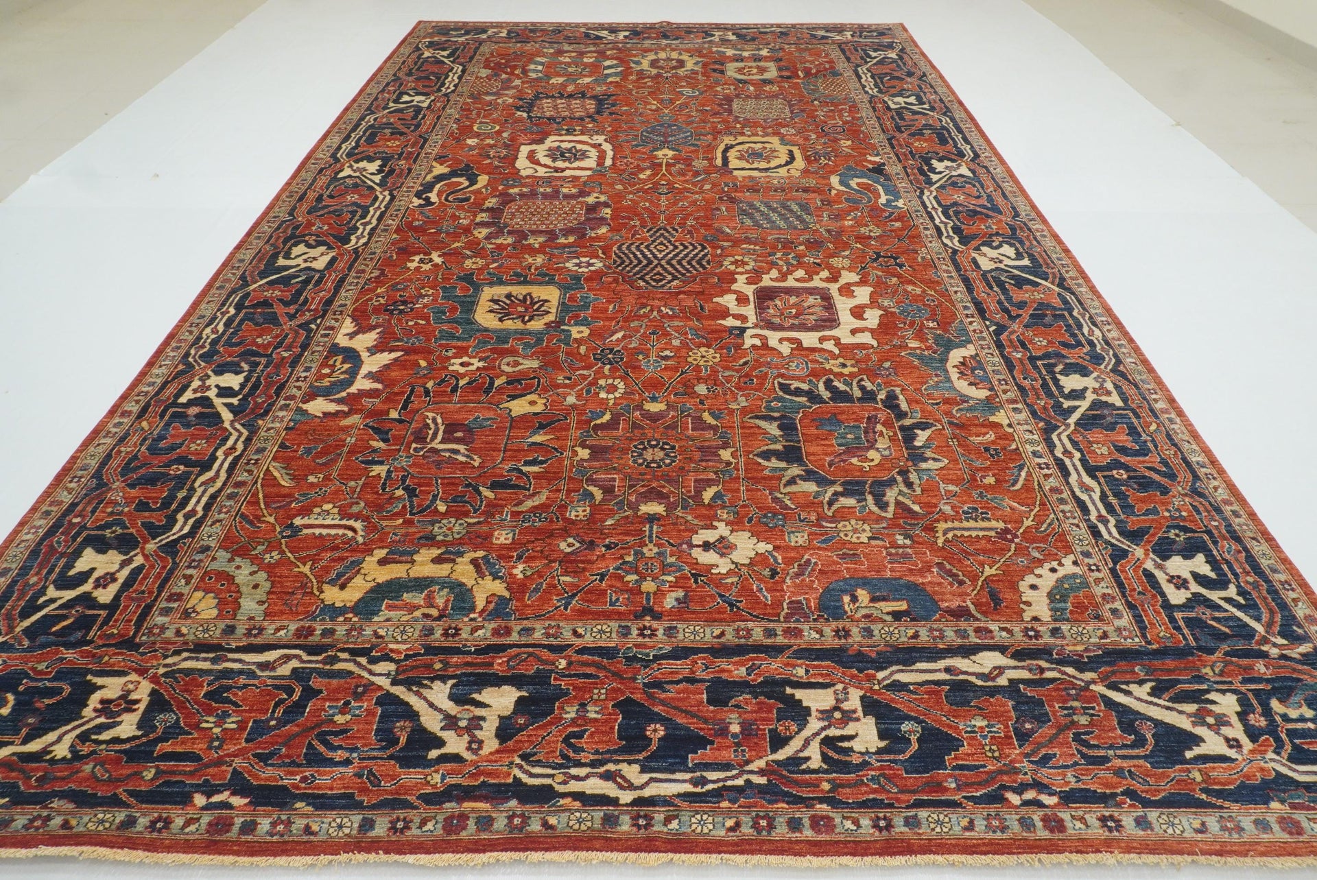 9x16 Red Afghan Bidjar Hand-Knotted Wool Oriental Rug