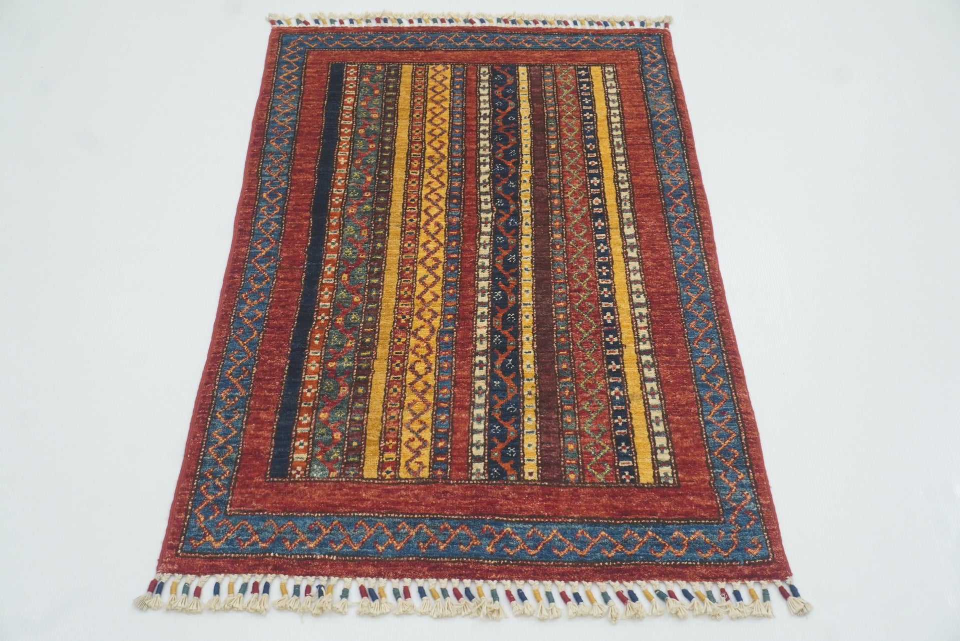 3x4 Red Turkish Style Hand knotted Rug - Yildiz Rugs