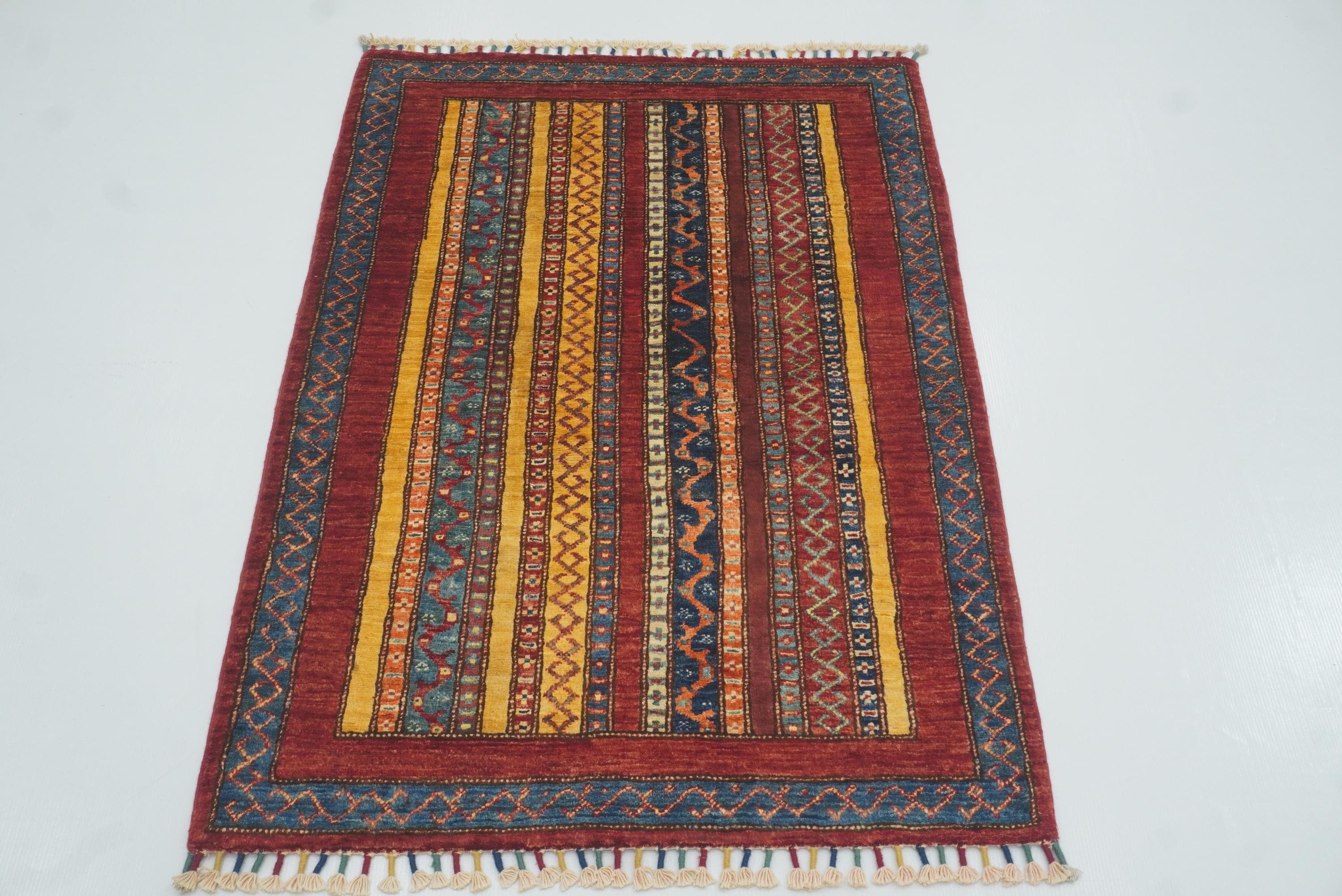 3x4 Red Turkish Style Hand knotted Rug - Yildiz Rugs