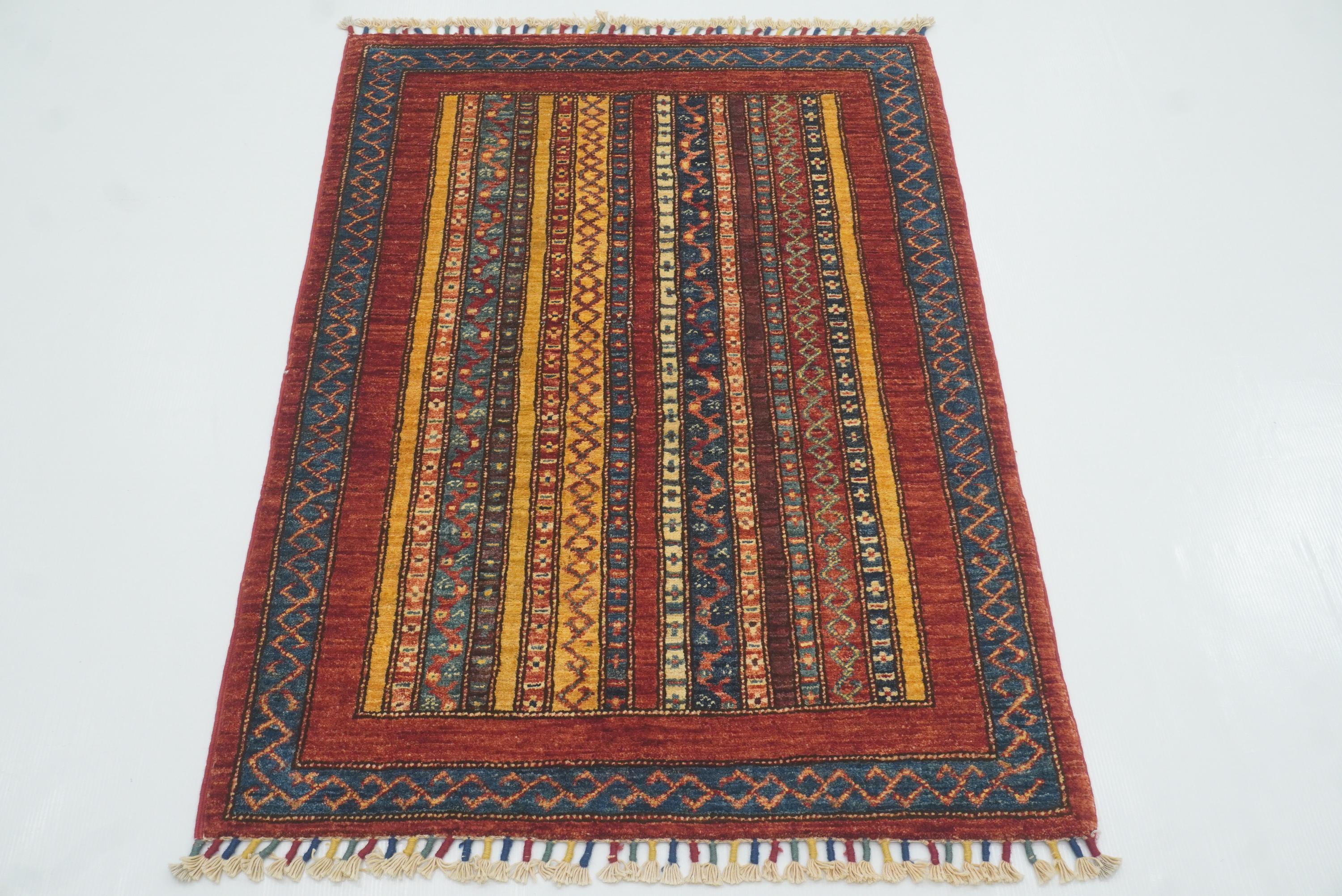 3x4 Red Turkish Style Hand knotted Rug - Yildiz Rugs