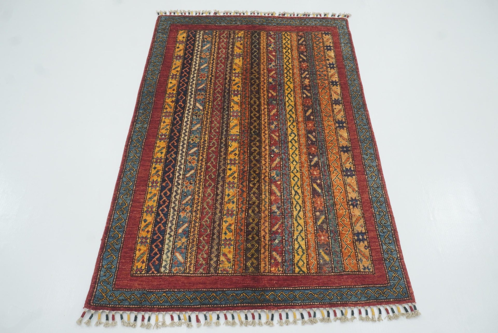 3x5 Red Turkish Style Hand Knotted Tribal Rug - Yildiz Rugs