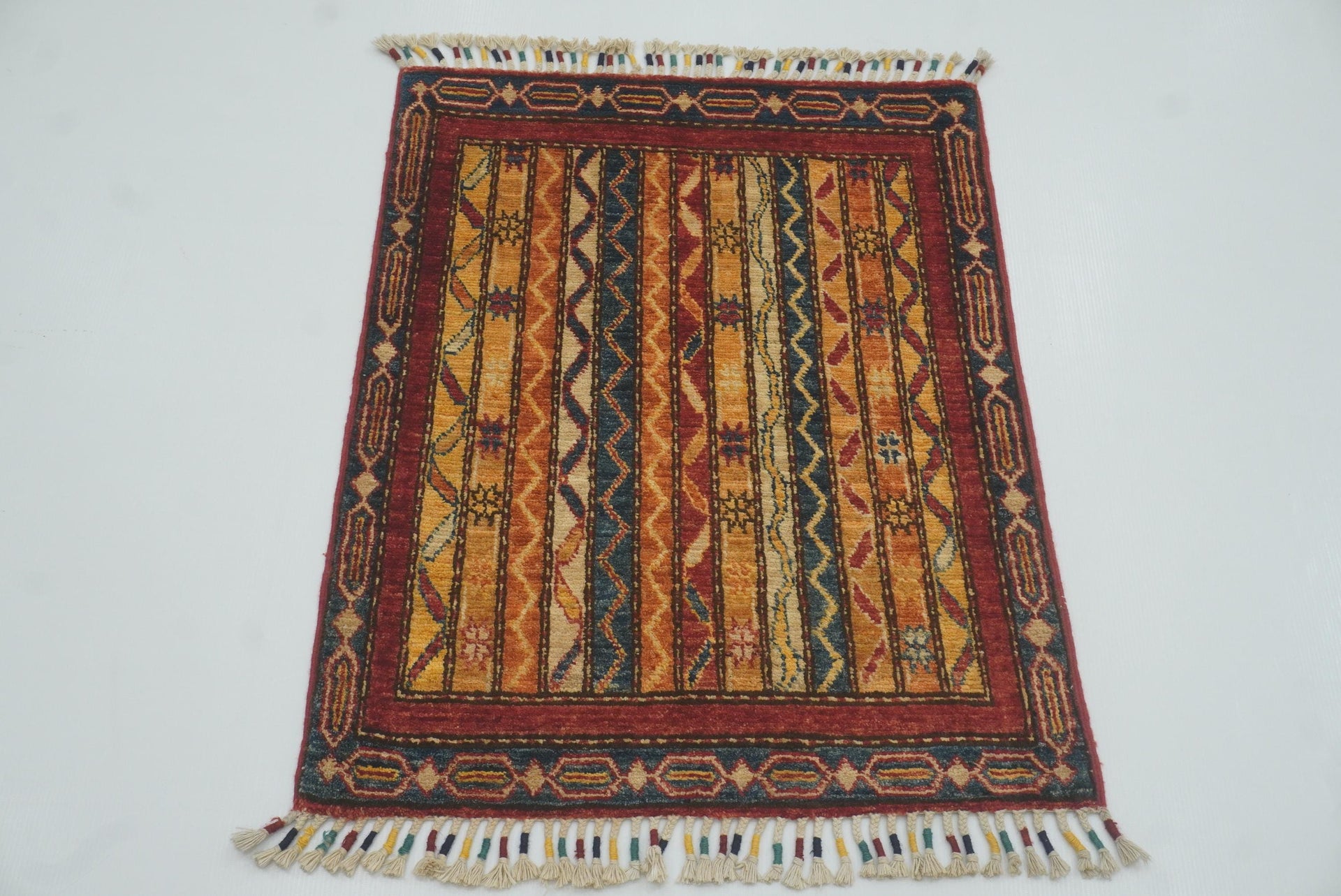 2x3 Red Turkish Hand-Knotted Wool Rug - Yildiz Rugs
