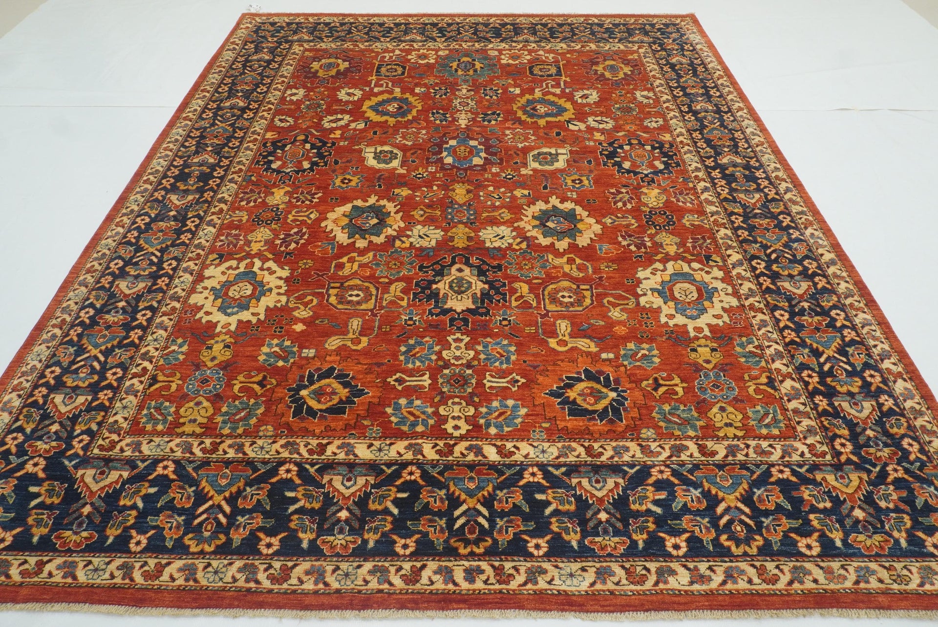 8x10 Red Bidjar Afghan Hand-Knotted Wool Rug - Yildiz Rugs
