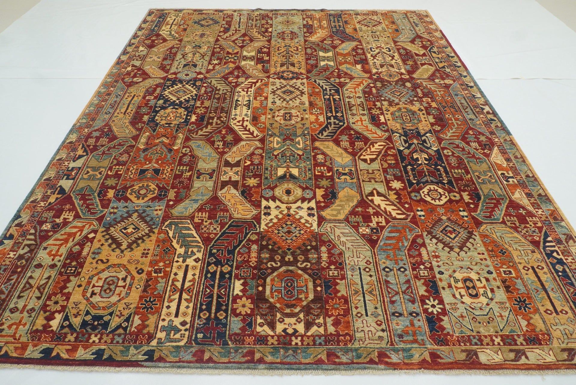 8x10 Red Afghan Baluch Hand-Knotted Wool Tribal Rug - Yildiz Rugs
