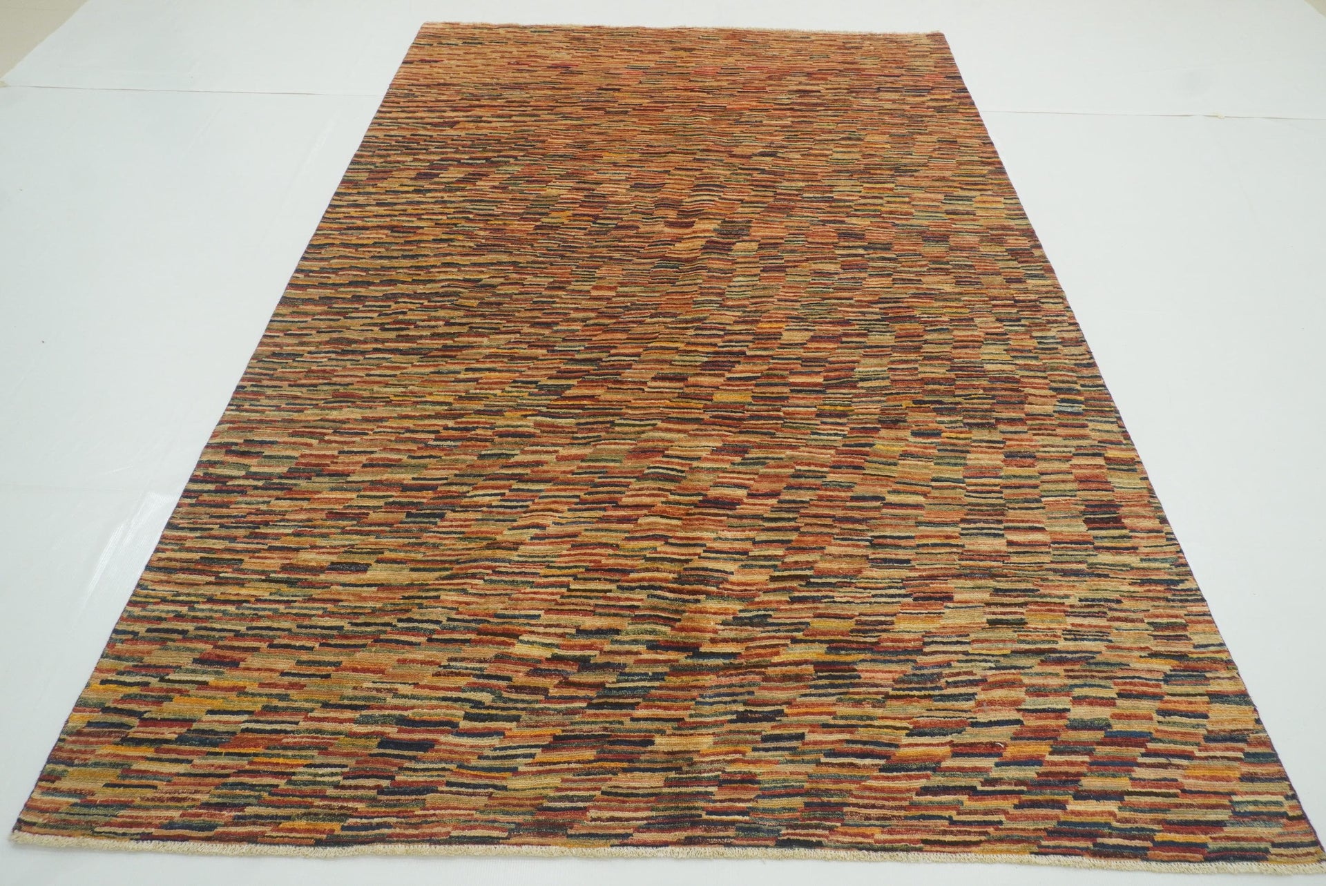 6x9 Gabbeh Multicolor Afghan Hand knotted Wool Rug - Yildiz Rugs