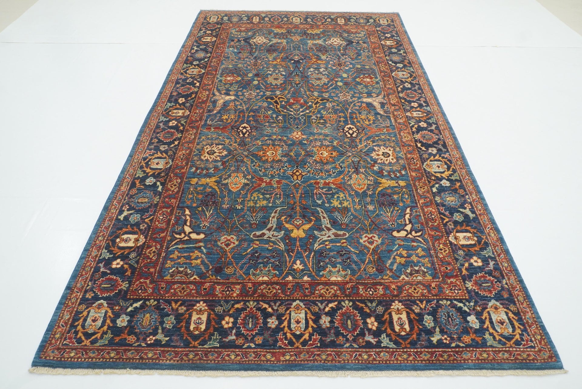 6x10 Navy Blue Bidjar Hand knotted Wool Oriental Rug - Yildiz Rugs