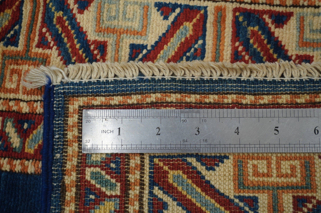 10 ft Vintage Shirvan runner Rug Blue Afghan Handmade wool carpet - Yildiz Rugs