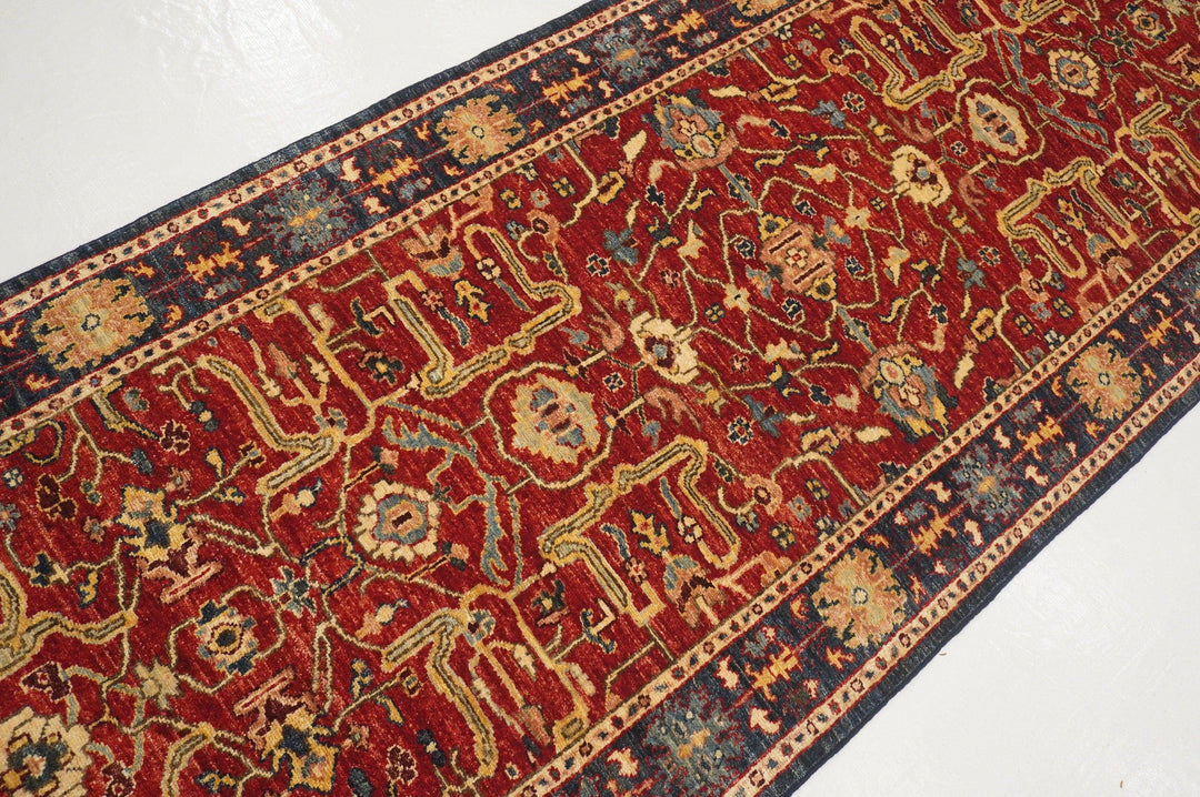 12 ft Red Bidjar  Afghan Hand knotted Wool Oriental Runner Rug - Yildiz Rugs