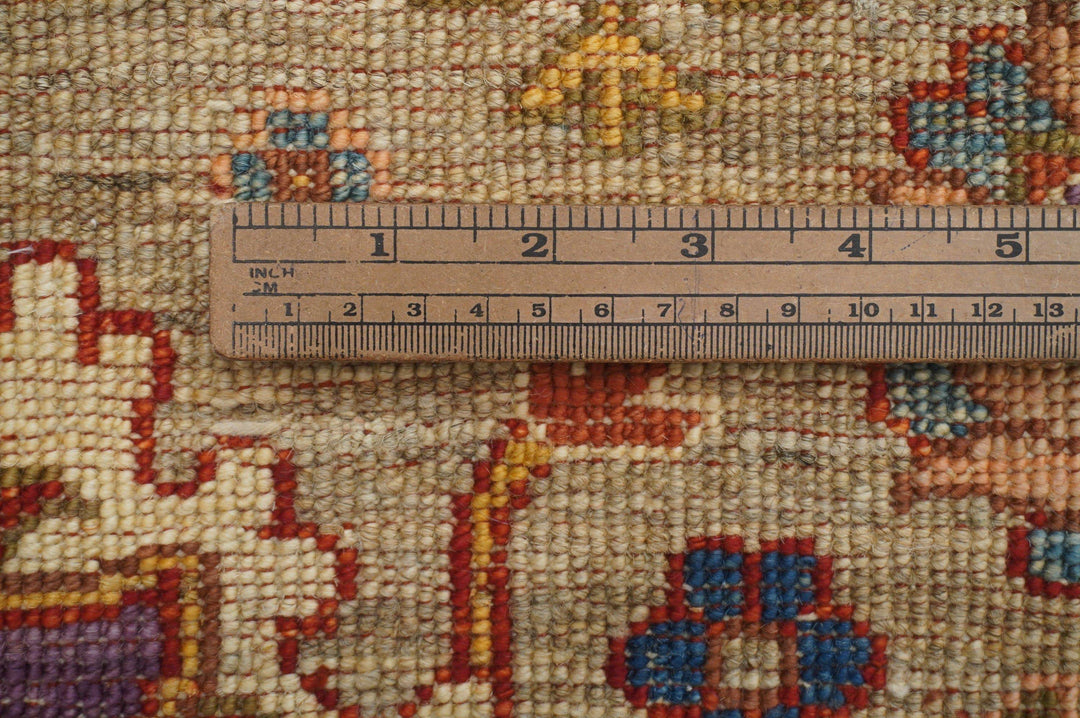 2'8 x 9'9 ft Bidjar Beige Gray Afghan Hand knotted Oriental Runner Rug - Yildiz Rugs