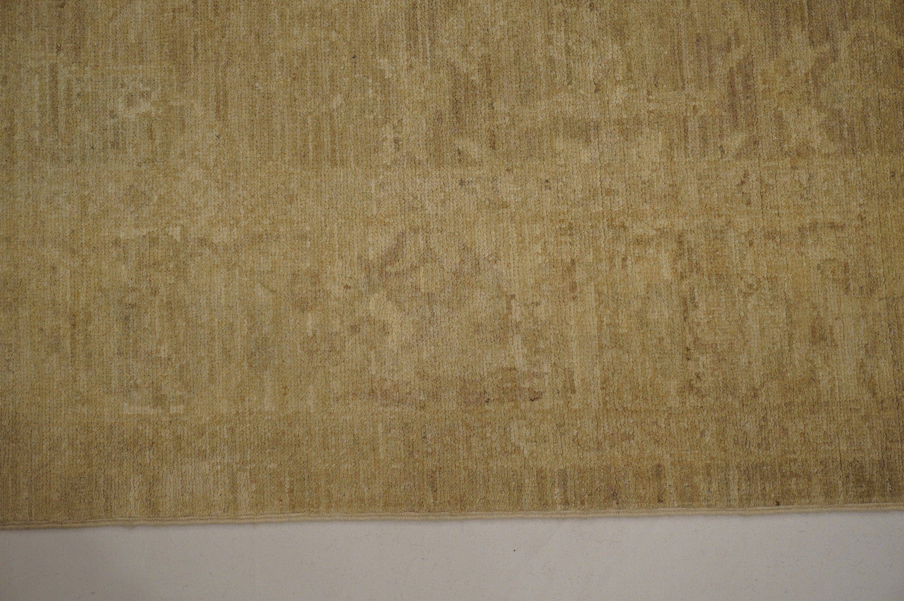 3x13 Vintage Turkish Muted Beige Hand knotted wool runner Rug - Yildiz Rugs