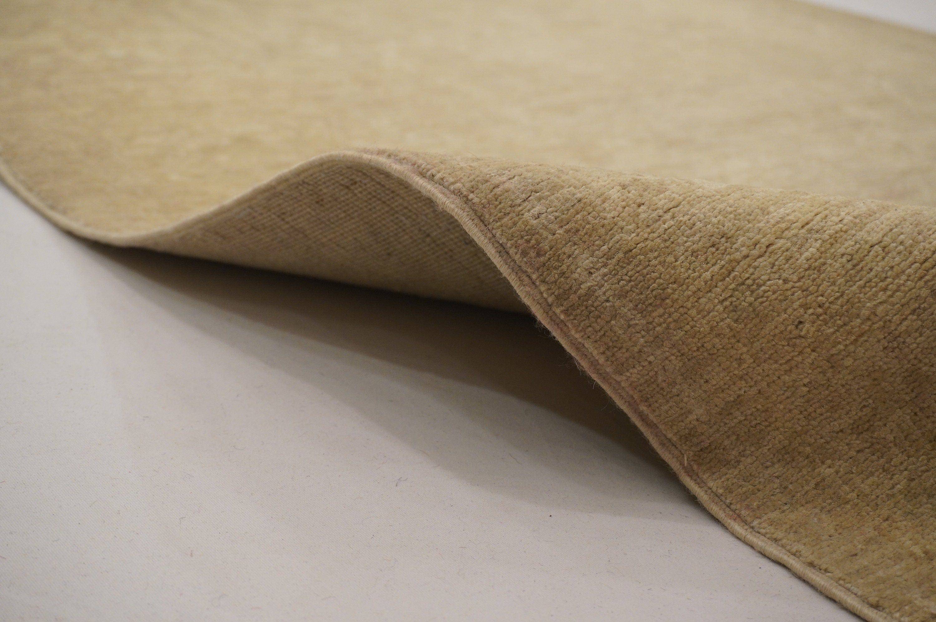 3x13 Vintage Turkish Muted Beige Hand knotted wool runner Rug - Yildiz Rugs