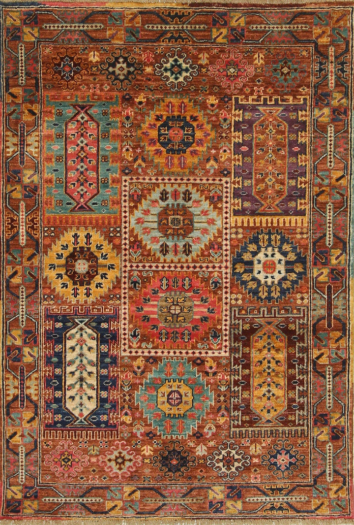 3x5 Brown Baluch Tribal Afghan Hand knotted Area Rug - Yildiz Rugs