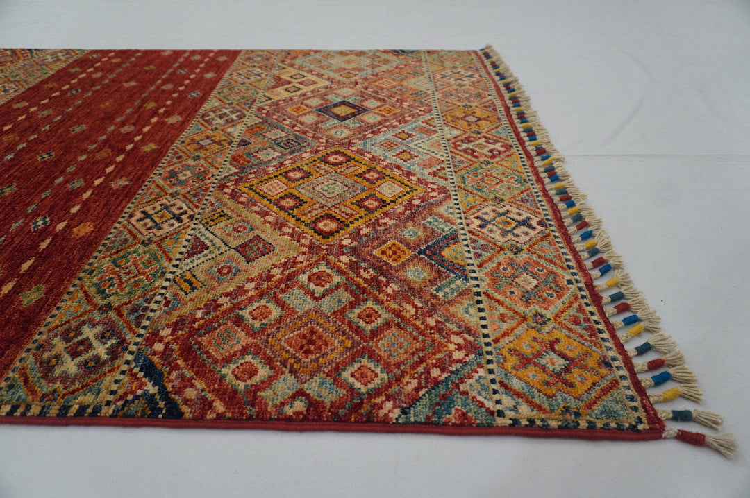 3x5 Red Afghan Oriental Hand knotted Area Rug - Yildiz Rugs