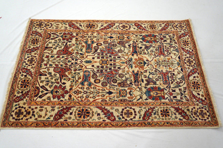 3x5 Vintage Beige Bidjar Persian Hand knotted Wool rug - Yildiz Rugs