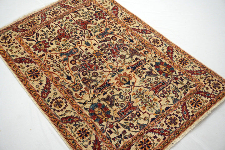 3x5 Vintage Beige Bidjar Persian Hand knotted Wool rug - Yildiz Rugs