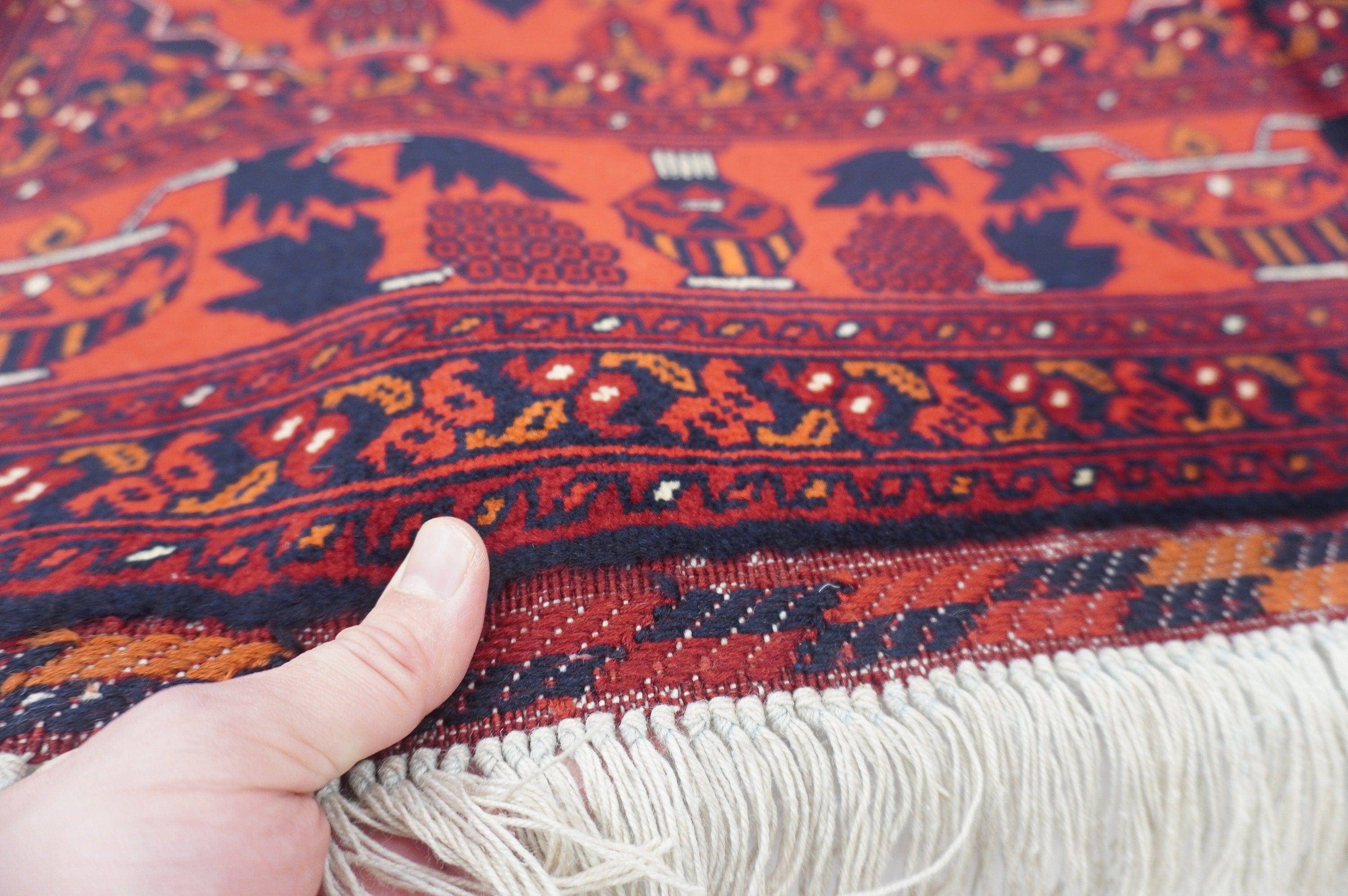 5x7 Belgic Red Super High quality Afghan Handmade Rug made - Yildiz Rugs