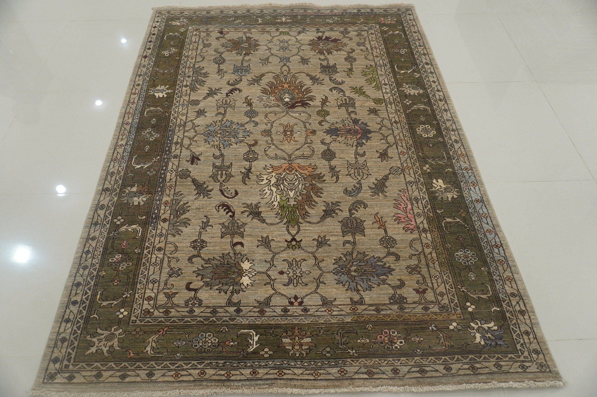 5x7 Bijar Gray Afghan Hand Knotted Wool Oriental Area Rug - Yildiz Rugs